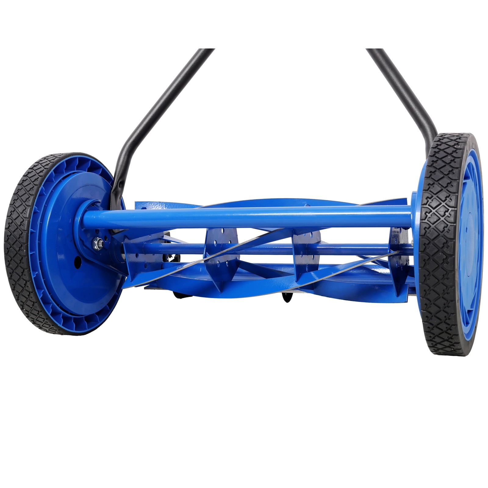 16-Inch Push Reel Lawn Mower, Manual Grass Cutter in Blue, Perfect for Home Garden Maintenance