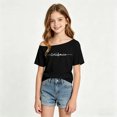 thumbnail image 4 of Girls Off-Shoulder Slouchy Knit Top with Letter Print for School Casual Fall 7-12 Years, 4 of 4