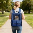 thumbnail image 2 of Rolling Pet Carrier Backpack with Removable Wheels, Foldable Large Capacity Pet Bag with Big Pocket for Travel, Outdoor, Vet Visits and Camping, 2 of 7