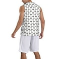 thumbnail image 2 of Naloa Signal Icon Basketball Jersey Reversible Men's Mesh Athletic Sports Shirts Training Practice S-4XLMedium, 2 of 6