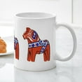 thumbnail image 5 of CafePress - The Swedish Horse Mug - 11 oz Ceramic Mug - Novelty Coffee Tea Cup, 5 of 6