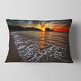 thumbnail image 2 of Designart Sandy Beach with Lovely Waves - Seashore Throw Pillow - 12x20, 2 of 5