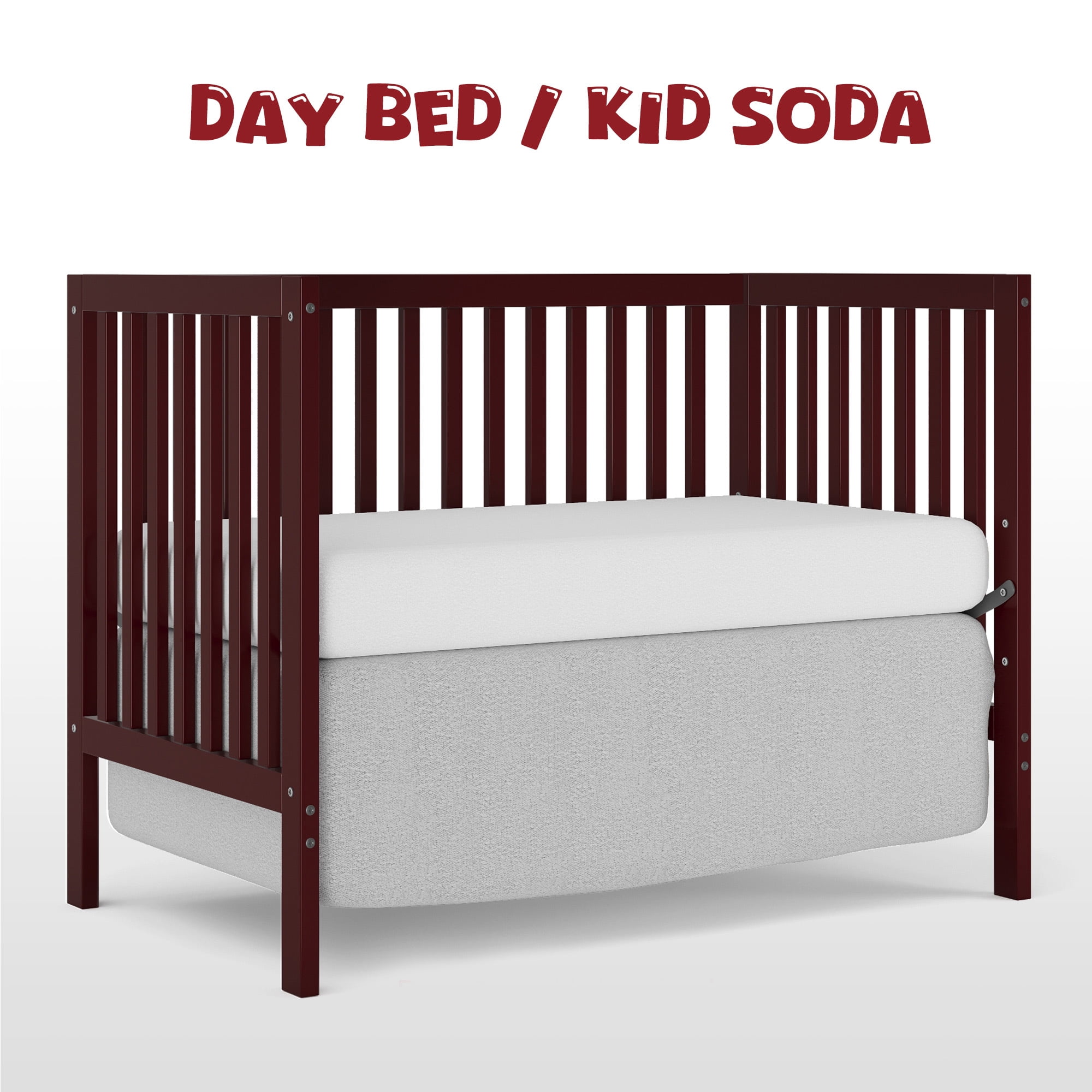 Baby Convertible Crib 5-In-1, New Zealand Pinewood Baby Bed, Crib With 3 Height Adjustment, Non-Toxic Finish, No Conversion Kit Included, Espresso