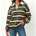 thumbnail image 3 of AHTJRT Y2k Women Striped Rugby Shirt Long Sleeve Collared Oversized Sweatshirt Vintage Jersey Streetwear Top Casual Loose Outdoor Sports Golf Pullover, 3 of 8