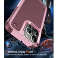 thumbnail image 6 of Leyi for Case iPhone 15 pro max, 4 Corners with Airbags, Non-Slip Textured Grip Bumper Support Wireless Charging Military Drop Resistant for iPhone 15 pro max Phone Case-Purple, 6 of 7