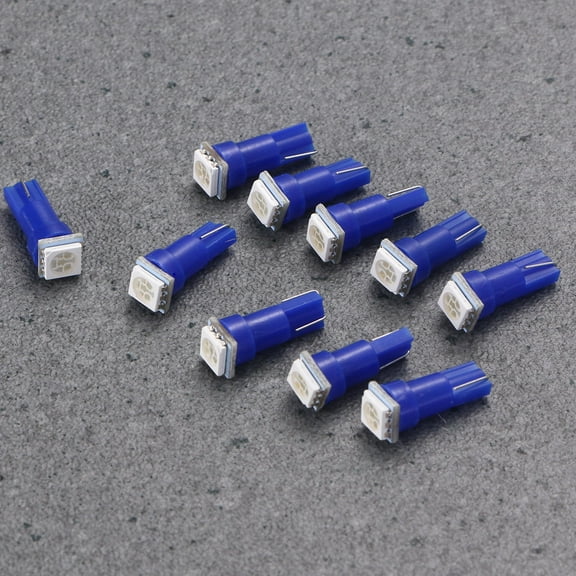 IDEANATEGRATE Dashboard Instrument Cluster Light Bulbs 10Pcs Blue T5 5050 Smd Wedge Led