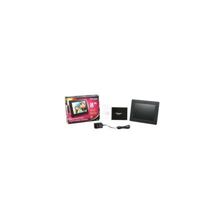 Aluratek - 8" LCD Digital Photo Frame - Black