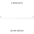thumbnail image 5 of eTeckram Energy Saving Wrap Around Blackout Return Adjustable Window Curtain Metal Rod Set, 5/8 inch Diameter,28"-48",Glossy white, 5 of 6