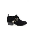 thumbnail image 2 of Mark and Maddux Chunky Heel Women's Buckle Booties in Black, 2 of 3