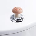 thumbnail image 7 of Toilet Flush Button Extended Press Rod Mushroom Shaped Bathroom Toilet Tank Lever Handle Replacement Soft Silicone Press Kit Easy Install Adhesive （Pink）, 7 of 7