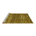 thumbnail image 2 of Ahgly Company Machine Washable Indoor Square Abstract Yellow Modern Area Rugs, 7' Square, 2 of 4