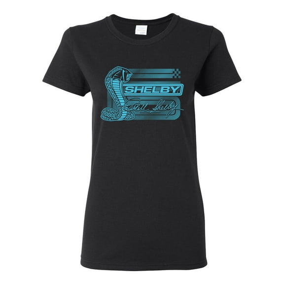 Wild Bobby Ford Shelby Cobra Retro Blue Logo Women Graphic Tee