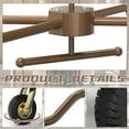 thumbnail image 2 of BERPET Hotel Luggage Cart Heavy Duty 1500 lbs, Bronze Stainless Steel Hotel Bellman Trolley 47"x25" with 8" Silent Rubber Wheels, 2 of 9