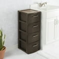 thumbnail image 6 of Sterilite 4 Drawer Weave Tower, Plastic Décor Drawers with Pull Handles, Brown, 6 of 10