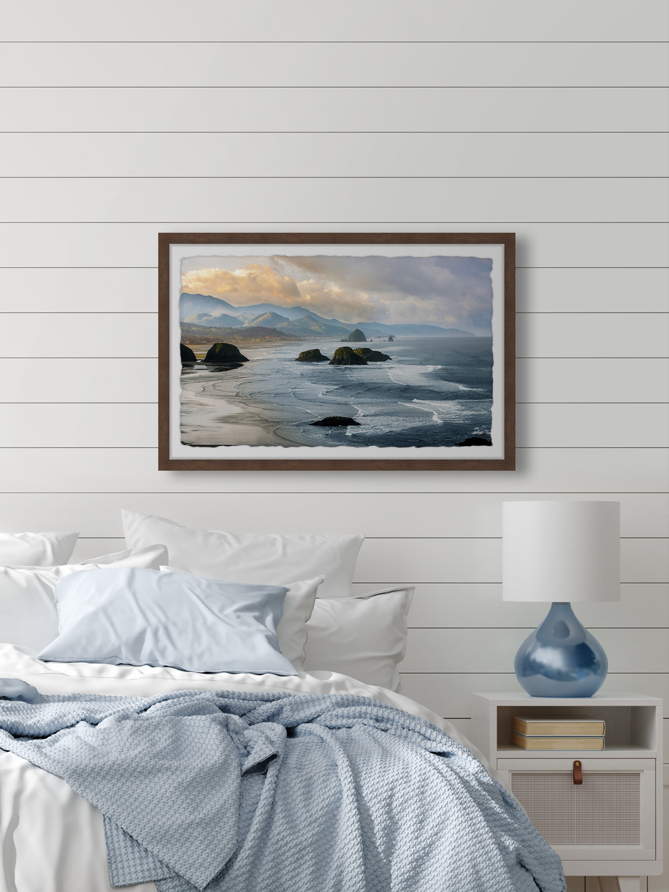 Marmont Hill Haystack Rock Formations Framed Wall Art, 8" x 12"