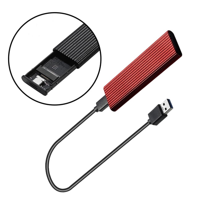 M.2 a USB 3.1 Lector Estuche para lector Clave B Clave de 6 GigaBits Per Second Interfaz tipo Unidad de interno Unidad de dis rojo perfecl