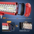 thumbnail image 4 of Nilight LED Light Bar 2PCS 6.5 Inch Triple Row Spot Flood Combo Lights w/Wiring Kit for Fog Light Driving Light Work Light on Off-Road Truck SUV ATV UTV, 4 of 7