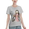 thumbnail image 2 of T-Shirt Basique à Manches Courtes pour Femmes Demon Slayer Blade Nidouzi, 2 of 6