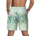 thumbnail image 4 of Uemuo Succulent Pattern Mens Swim Trunks Quick Dry Board Shorts with Mesh Lining, Stretch Beach Shorts Quick Dry No-Chafing Board Shorts-Large, 4 of 9
