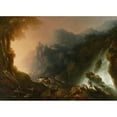thumbnail image 2 of Franciszek Ksawery Lampi 14x11 Gold Ornate Wood Frame and Double Matted Museum Art Print Titled - Mountain Landscape with a Waterfall (circa 1820), 2 of 4