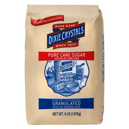 Dixie Crystals Extra Fine Granulated Pure Cane Sugar, 4 lbs - Walmart.com