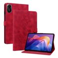 thumbnail image 2 of FJLBDE Case for Xiaomi Redmi Pad 2 11 Inch 2025, Embossed Flower PU Leather Flip Wallet Folio Stand Cover, Red, 2 of 7