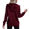 thumbnail image 4 of GigrtiJin Womens Plus Size Hoodies Long Sleeve Solid Color Sweatshirts Fall Comfy Button Fashion Pullover Tops, 4 of 4