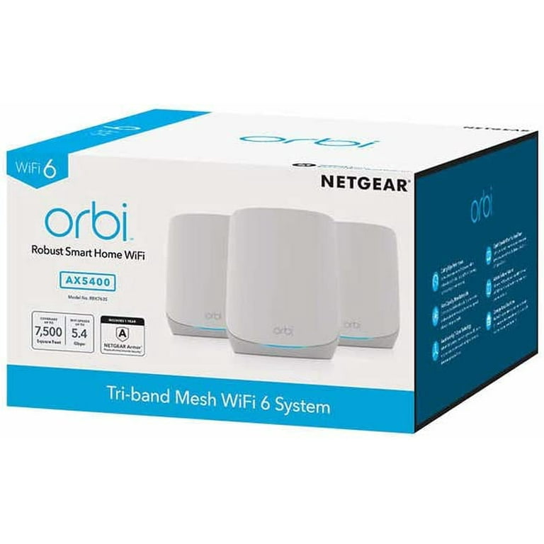 NETGEAR Orbi WiFi 6 Cable Modem Router + Satellite Extender, AX4200, Covers  5000 sq. ft., 40+ Devices