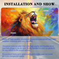 thumbnail image 3 of 1 Pcs 2D Flat License Plate Covers & Frames, Roaring Lion For Decorative Front, Waterproof For Decoration Aluminum License Plate Covers & Frames Cover For Men Women, 12" X 6", 3 of 7