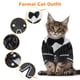 thumbnail image 2 of Ropa para gatos Unique Bargains Conjunto de esmoquin elegante para gato con corbata rayas negras Atuendos para bodas y fiestas de cumpleaños pequeños, 2 of 6