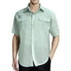 thumbnail image 1 of pstuiky Camisas de manga corta para hombre, Camisa informal de manga corta con solapa y botones de color liso para hombre camisas casuales para hombre s, 1 of 8
