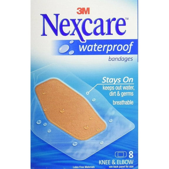 Nexcare Soft'n Flex Natural Feel Bandages Stretchy Knee & Elbow 8ct, 4-Pack