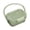 Green, variant on Homellea White Over Sink Strainer Basket, 13.78 Inch Foldable Plastic Colander With Hanging Handle For Kitchen Sink, Fruit Washing, Vegetable Rinsing, Countertop Prep And Cabinet Storage