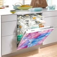 thumbnail image 2 of Yayeee Magnetic Dishwasher Cover for The Front Decoration Home Kitchen Machine Sticker Protector, Watercolor Blue Marble Pattern, 2 of 6