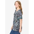 thumbnail image 3 of Woman Within Plus Size Printed Perfect Square-Neck Tee, 3 of 4
