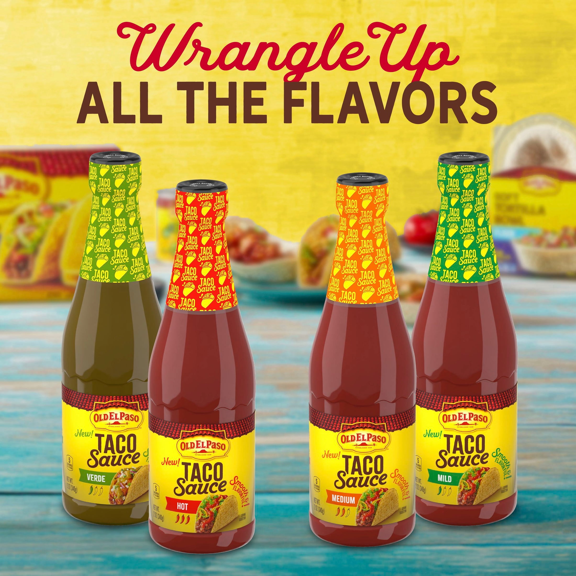 (2 pack) Old El Paso Taco and Enchilada Sauce, Medium, Meal Prep, 12 oz