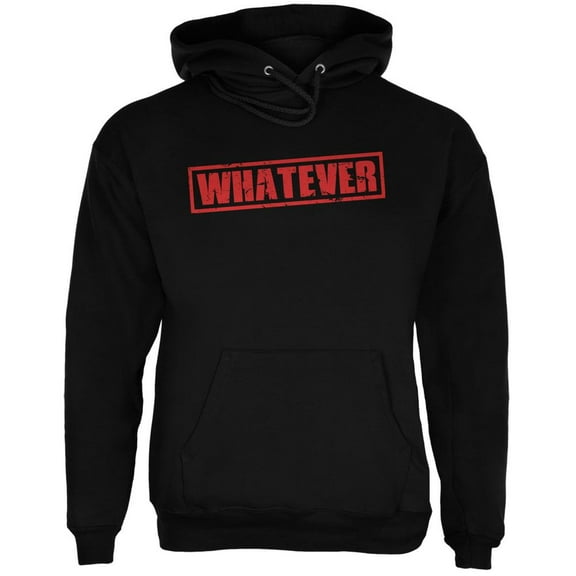 Whatever Black Adult Hoodie - Large