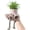 Grid Ruffle, variant on Leggy Resin Planter Creative Sitting Human Shaped Pot with Drainage for Succulents Cactus.(Blue Stripes)