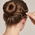 thumbnail image 4 of : Horquilla minimalista de alambre en forma de estrella, horquilla metálica, sujetador de moño, horquilla en forma de U, peinado recogido celestial para chicas con cabello largo y grueso, 4 of 5