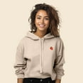 thumbnail image 3 of Dalix Strawberry Embroidered Fleece Cropped Hoodie Cold Fall Winter Women in Heather Dust 2XL XX-Large, 3 of 5