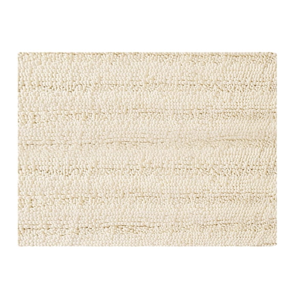 Yuarrent Alfombra de coche fácil de limpiar Interior de coche que se ve fresco con alfombrilla elegante y duradera Alfombrillas de baño Juegos de accesorios de baño blanco marfil 50*80