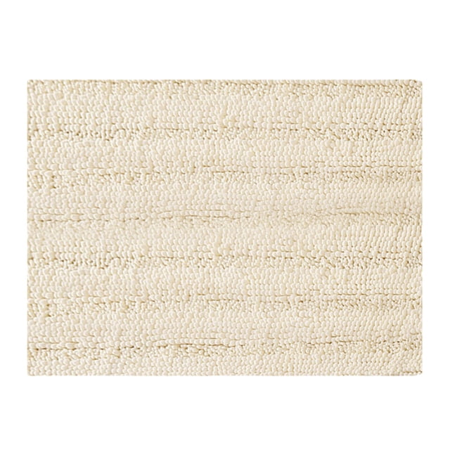 Yuarrent Alfombra de coche fácil de limpiar Interior de coche que se ve fresco con alfombrilla elegante y duradera Alfombrillas de baño Juegos de accesorios de baño blanco marfil 50*80