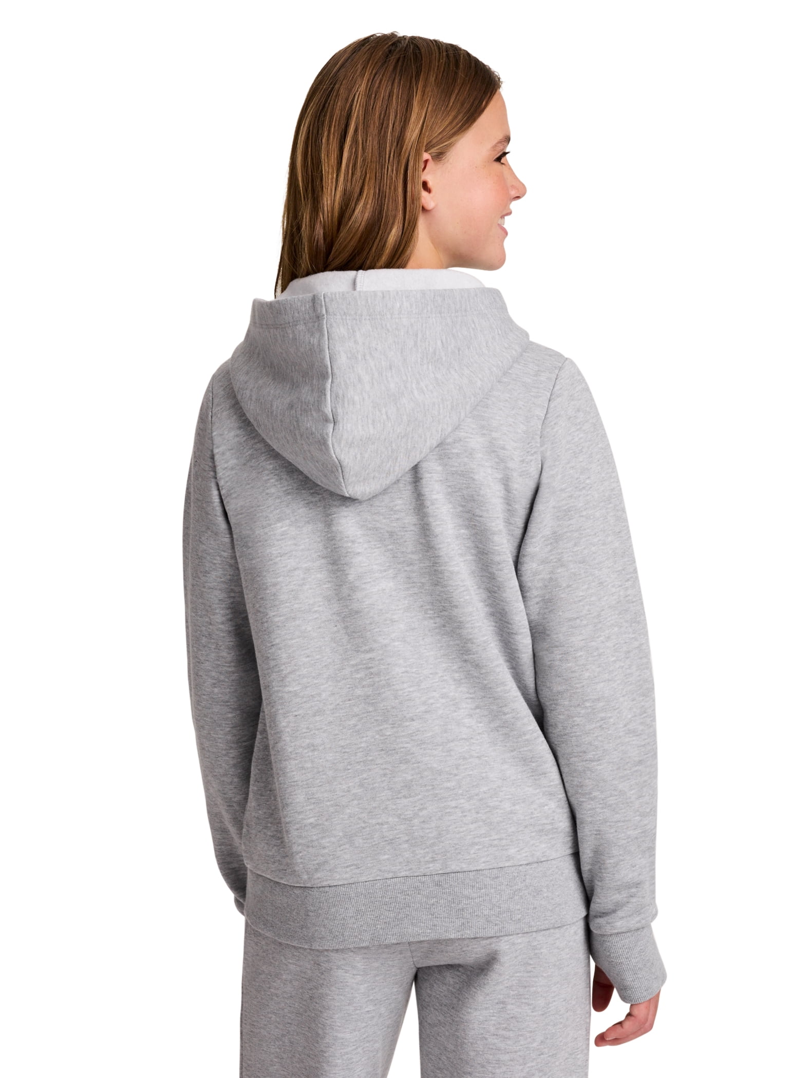 Reebok Girl’s Game Day Fleece Full Zip Hoodie, Sizes 4-18