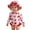 Red, variant on WRKEKC Toddler Swimsuit Girl One Piece Floral Print Sun Protection with Swim Cap UPF 50 6 Months-3 Years
