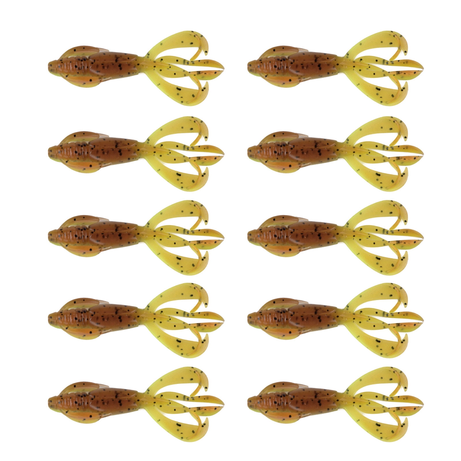 10Pcs Soft Crawfish Baits Artificial Swimbait Lures for Freshwater Saltwater Fishing