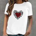 thumbnail image 2 of Pompotops T-Shirt Décontracté à Manches Courtes pour Femmes avec Impression d'Amour, 2 of 4