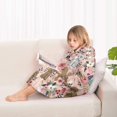 thumbnail image 4 of Poodle and Pioneer Flower Blanket Hoodies for Kids 6-13YR Oversize Wearable Blanket Hoodies for Boys Girls Teens, 4 of 7