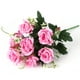 thumbnail image 3 of Ramo artificial, flores de rosas artificiales, rosas artificiales falsas, instalación sin esfuerzo, 3 of 8