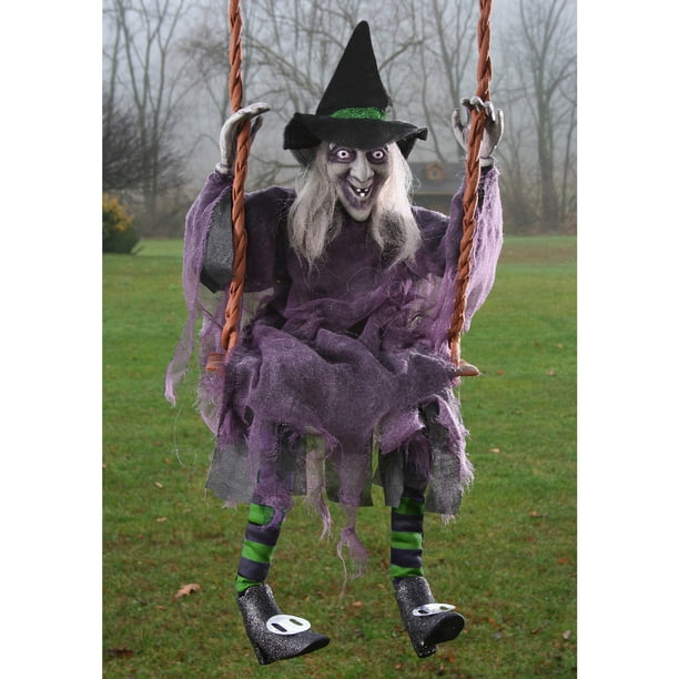 Swinging Witch Tall Halloween Decor, 36" Tall - Walmart.com