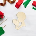 thumbnail image 6 of Moonsky Motherhood Silhouette Wreath Template Natural Wood 1 Count 15-Inch DIY Craft Base for Home Door Window Holiday Decoration Multicolor, 6 of 8
